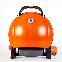 Портативний переносний газовий гриль O-GRILL 800T, помаранчевий + адаптер А-Тип