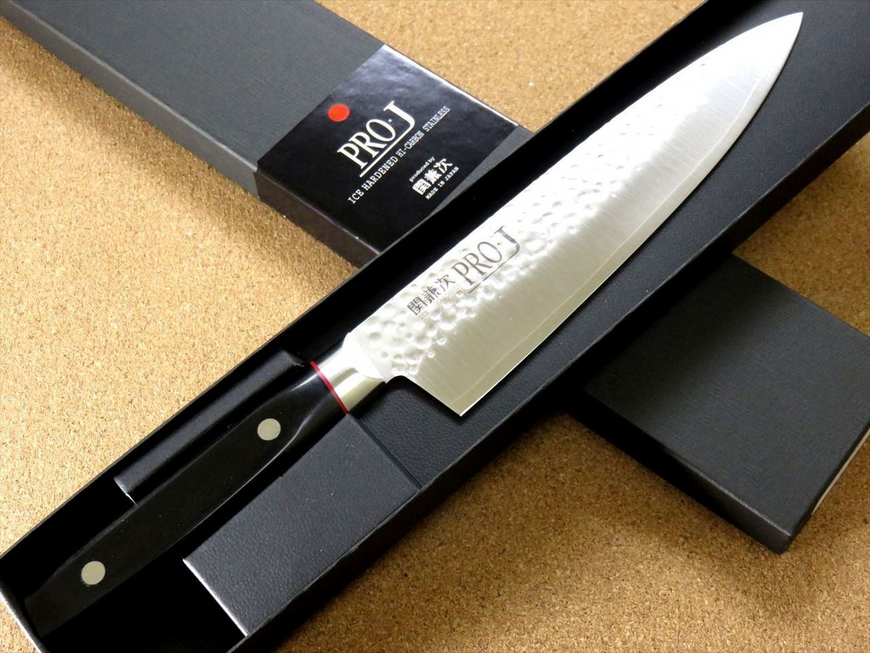 Нож шеф Гюйто 200 мм, VG-10 3 слоя, Kanetsugu PRO-J 6005, Япония