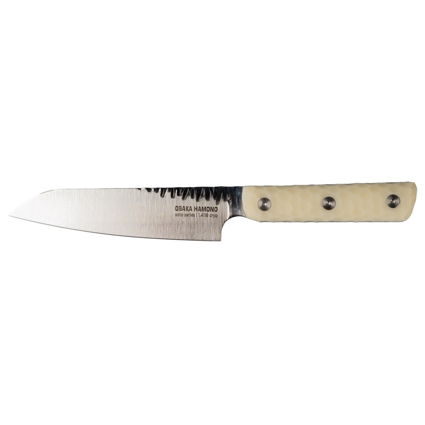 Нож кухонный мини Кайсеки 12,5 см, Aoto, кремовый, 1.4116 Cryo, Osaka Hamono, OH1010, Украина