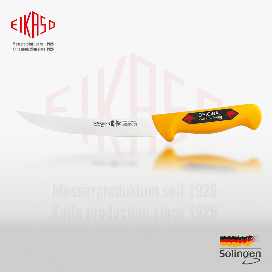 Cutting knife bent, medium flexible 21 cm Eikaso Solingen 1602120-312