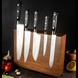 Двосторонній настільний тримач для ножів з магнітом, горіх, 7х23х32, OSAKA HAMONO ™ OH5010