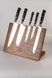 Кутовий настільний тримач для ножів з магнітом, колір горіх, 32х13х22, OSAKA HAMONO ™ OH5011