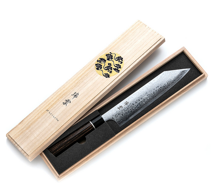 Kiritsuke knife Gyuto 210mm, R2/SG2 63 layers Damask, Kanetsugu Zuiun 9305, Japan
