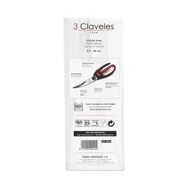 Poultry Shears 3claveles 3C0444, Spain