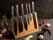 Кутовий настільний тримач для ножів з магнітом, дуб, 32х13х22, OSAKA HAMONO ™ OH5021