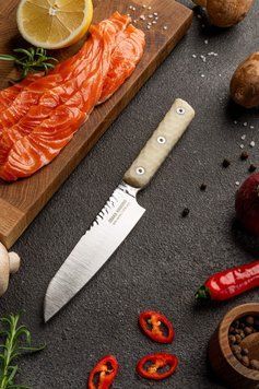 Нож кухонный мини Кайсеки 12,5 см, Aoto, кремовый, 1.4116 Cryo, Osaka Hamono, OH1010, Украина OH1010 фото