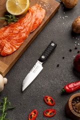 Нож кухонный мини Кайсеки 10 см, Aoto, черный, 1.4116 Cryo, Osaka Hamono, Украина