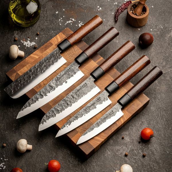 Set of 5 Kitchen Knives, OSAKA 3claveles OH0001, Spain