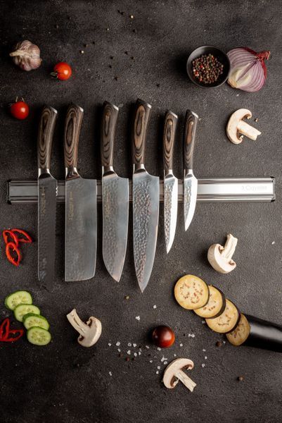 Set of 6 Kitchen Knives, SAKURA 3claveles OH0002, Spain