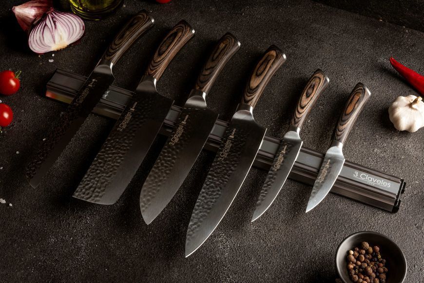 Set of 6 Kitchen Knives, SAKURA 3claveles OH0002, Spain
