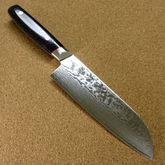 Santoku knife 170 mm, VG-10 33 layers Damask, Kanetsugu SAIUN 9003, Japan