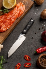 Mini kitchen knife Kaiseki 12.5 cm, Aoto, black, 1.4116 Cryo, Osaka Hamono, Ukraine