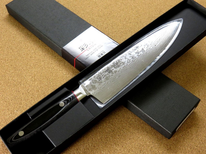 Chef's knife 200 mm, VG-10 33 layers Damascus, Kanetsugu SAIUN 9005, Japan