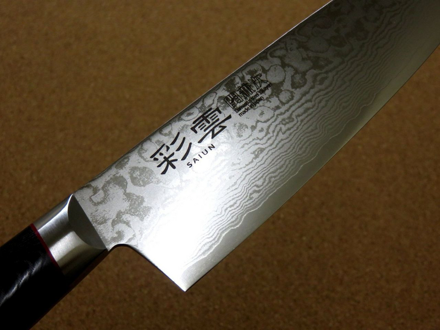 Chef's knife 200 mm, VG-10 33 layers Damascus, Kanetsugu SAIUN 9005, Japan