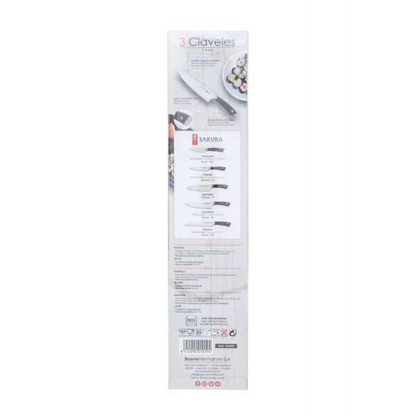Chef's knife 20 cm SAKURA 3claveles 1019, Spain