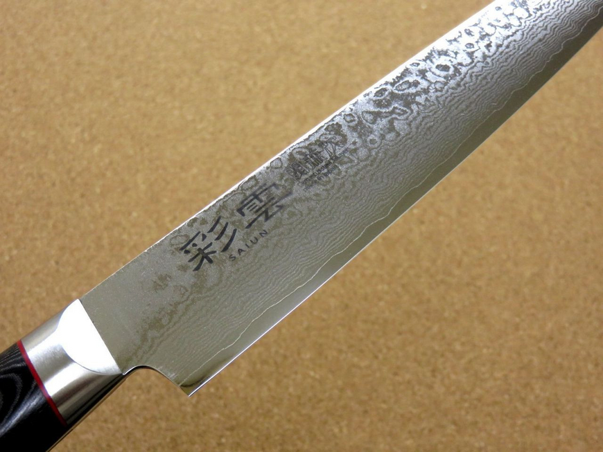 Knife slicer 210 mm, VG-10 33 layers Damask, Kanetsugu SAIUN 9009, Japan