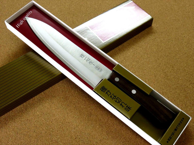 Нож шеф 180 мм, AUS8 3 слоя, Kanetsugu Miyabi Isshin 2004, Япония