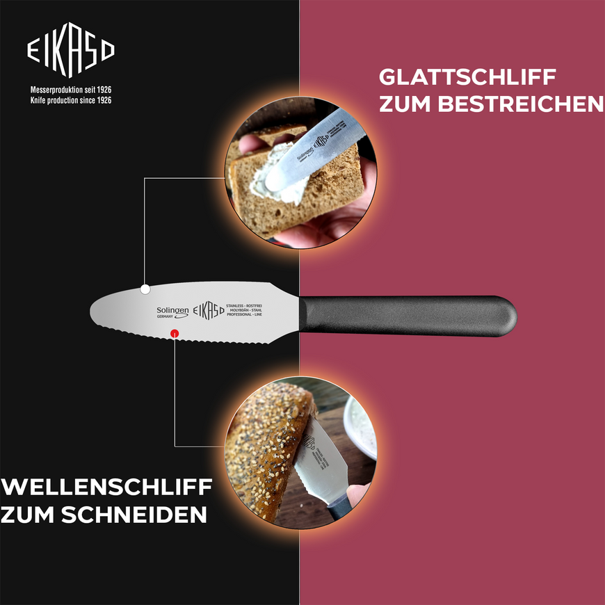 Bread knife / Mettbrötchen knife with serrated edge 10 cm