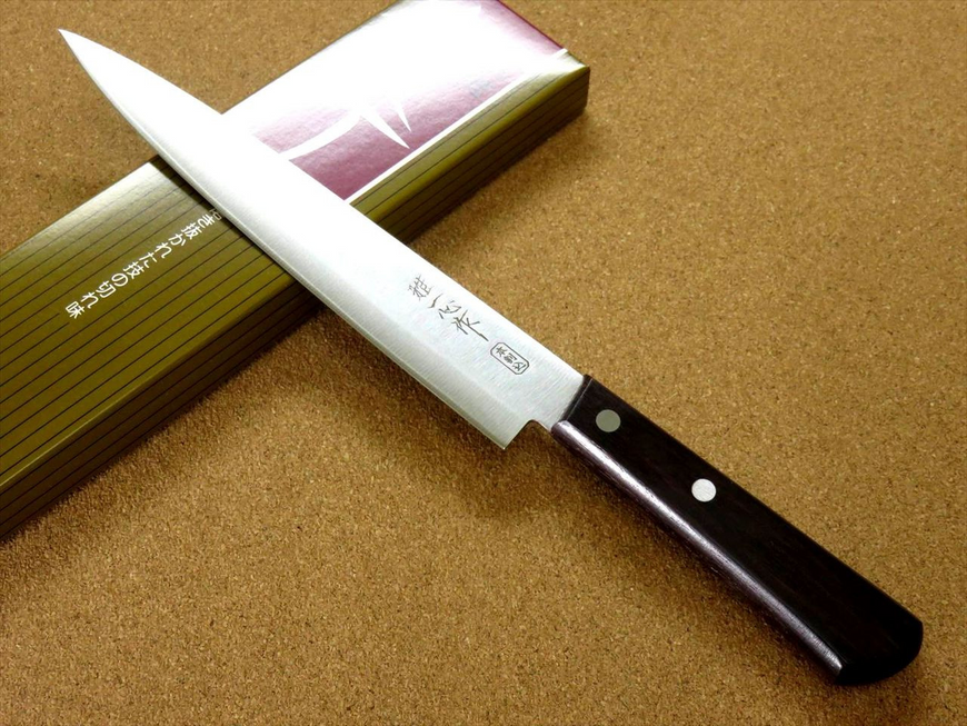Нож слайсер 210 мм, AUS 8 3 слоя, Kanetsugu Miyabi Isshin 2006, Япония
