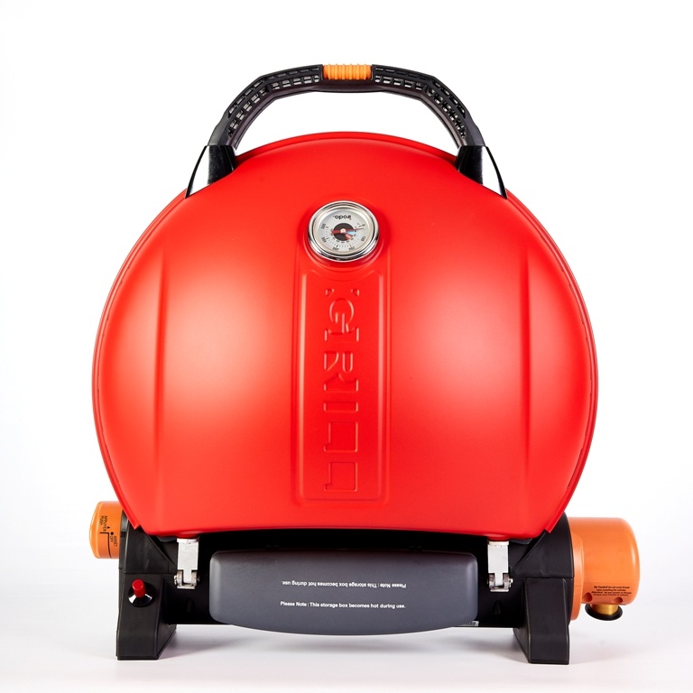 Portable gas grill O-GRILL 900T,red + A-Type adapter