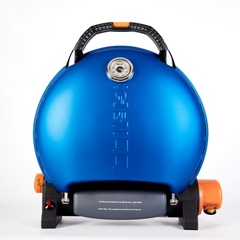 Портативный переносной газовый гриль O-GRILL 600T, синий + адаптер А-Тип