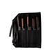 Roll for 5 knives, black, cotton with paraffin impregnation OSAKA HAMONO &trade; OH0024