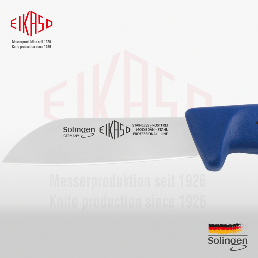 Fish head knife, hard 11 cm Eikaso Solingen blue 3831130-394