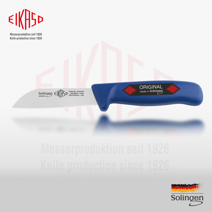 Fish head knife, hard 11 cm Eikaso Solingen blue 3831130-394