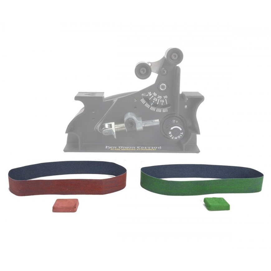 Work Sharp 2 fabric belts for WSKTS-KO+green paste "chromium oxide"+red paste "ferric oxide"