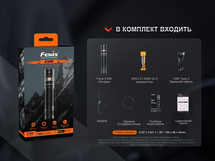 Flashlight handheld Fenix E35R