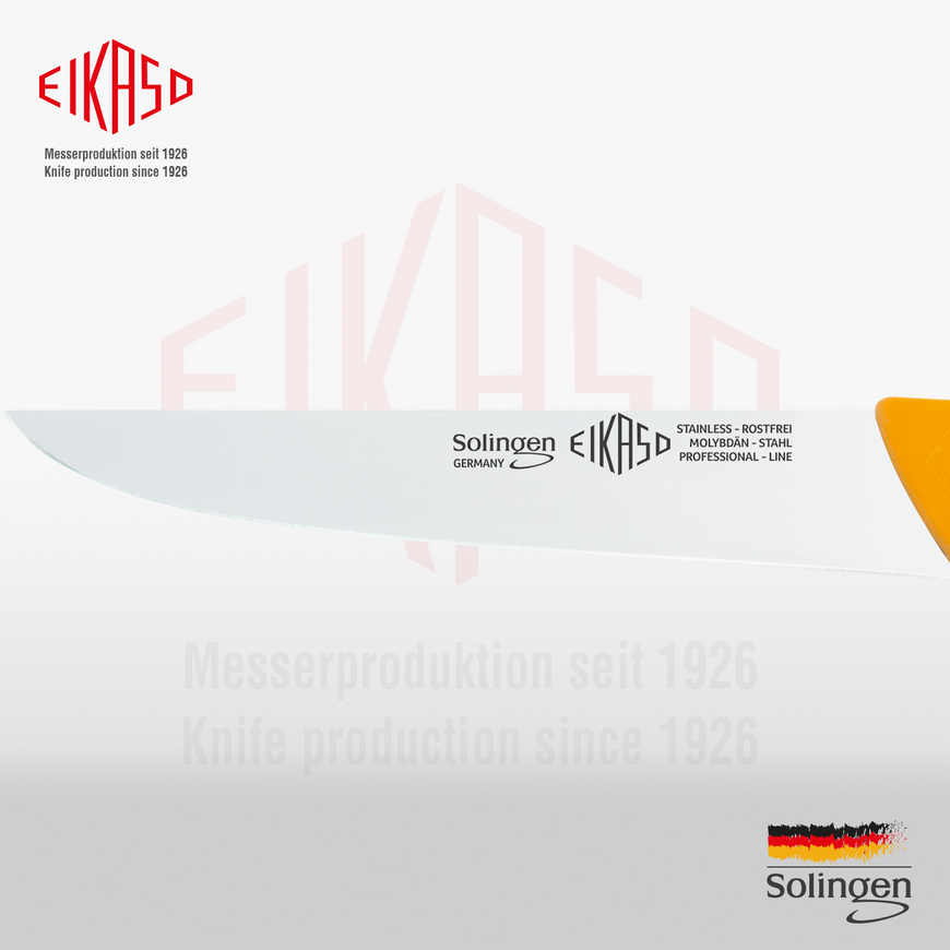 Knife for meat processing straight, hard 18 cm Eikaso Solingen 1131830-302