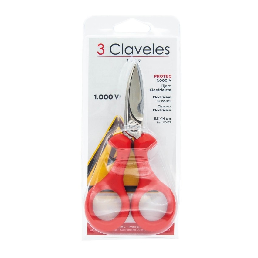 Professional Electrician Scissors 3claveles 3C0163, Spain