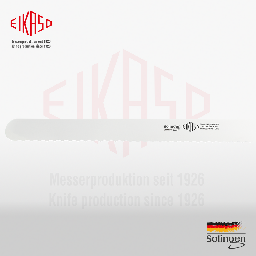 Carving knife/slicing knife serrated, medium flexible 30 cm Eikaso Solingen 1703022-302