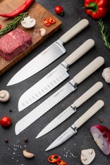 Set of 5 Kitchen Knives, Polar 3claveles OH0083, Spain