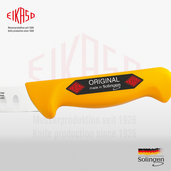 Обробний ніж, зігнутий, з насічками, середньо гнучкий 21 см Eikaso Solingen BUTCHER KNIVES 1602121-312 Ek1602121-312 фото