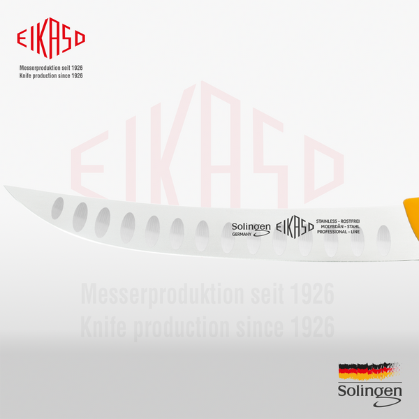 Обробний ніж, зігнутий, з насічками, середньо гнучкий 21 см Eikaso Solingen BUTCHER KNIVES 1602121-312 Ek1602121-312 фото
