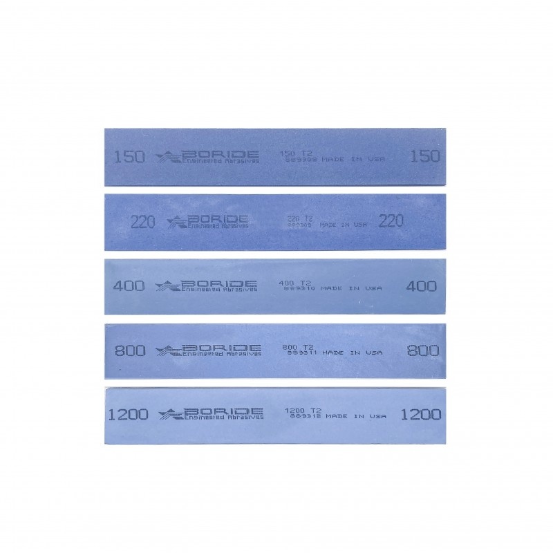 Комплект каменів Boride серії T2 з оксиду алюмінію на алюмінієвому бланку 150x25x6 мм, США