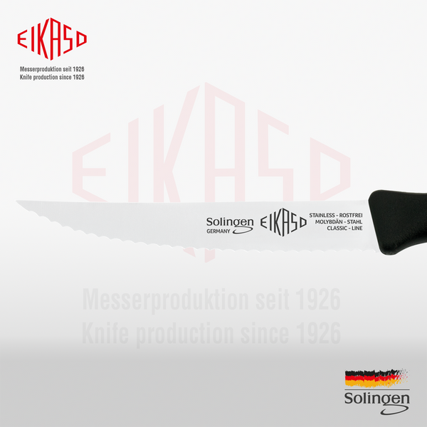 Нож для стейка, серейтор, средне гибкий 12 см, Eikaso Solingen VEGETABLE KNIVES 3071222-201 Ek3071222-201 фото