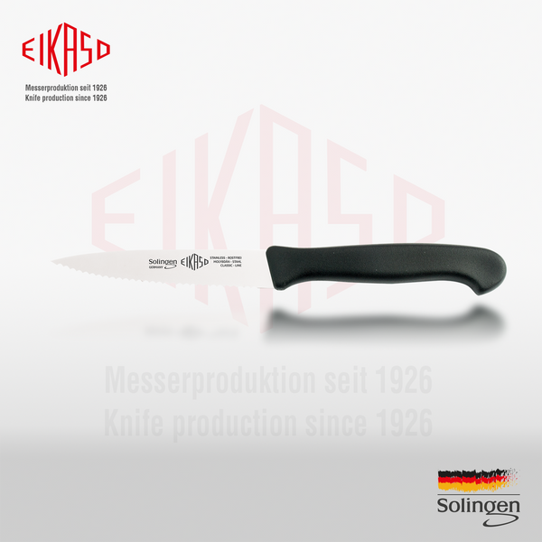 Нож кухонный, серейтор, средне-острый, средне гибкий 10 см, Eikaso Solingen VEGETABLE KNIVES 3041022-201 Ek3041022-201 фото