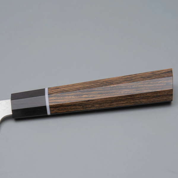 Kiritsuke Petty knife 150 mm, R2/SG2 62 layers Damask, Kanetsugu Zuiun 9302, Japan
