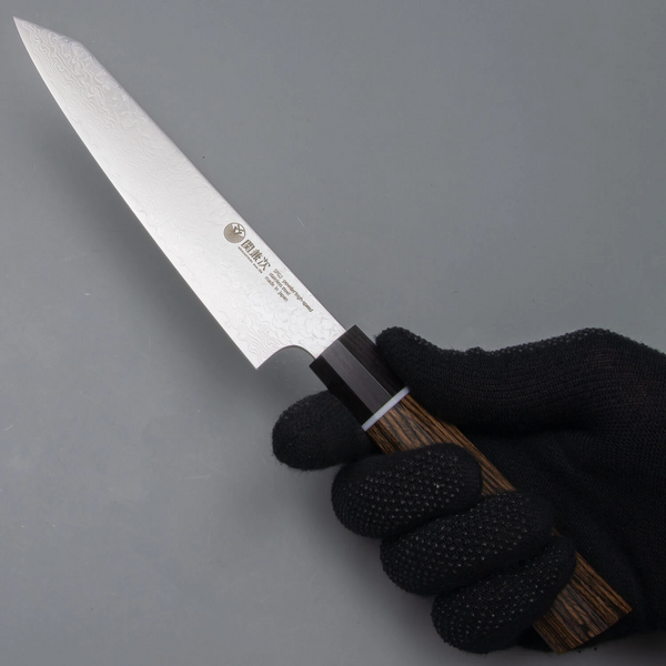 Kiritsuke Petty knife 150 mm, R2/SG2 62 layers Damask, Kanetsugu Zuiun 9302, Japan