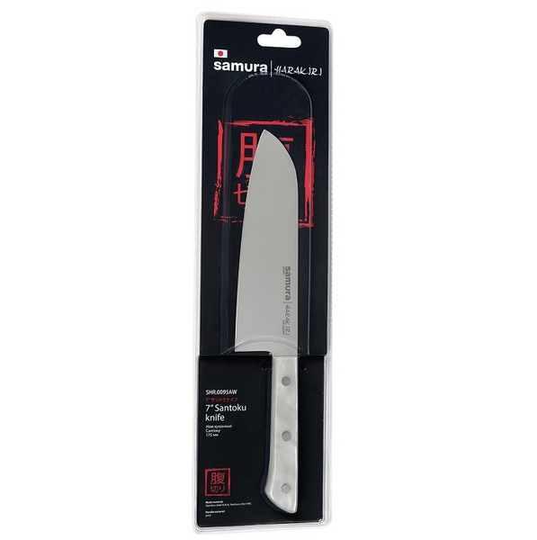 Ніж кухонний Сантоку 175 мм Samura Harakiri Acryl (SHR-0095AW) SHR-0095AW фото