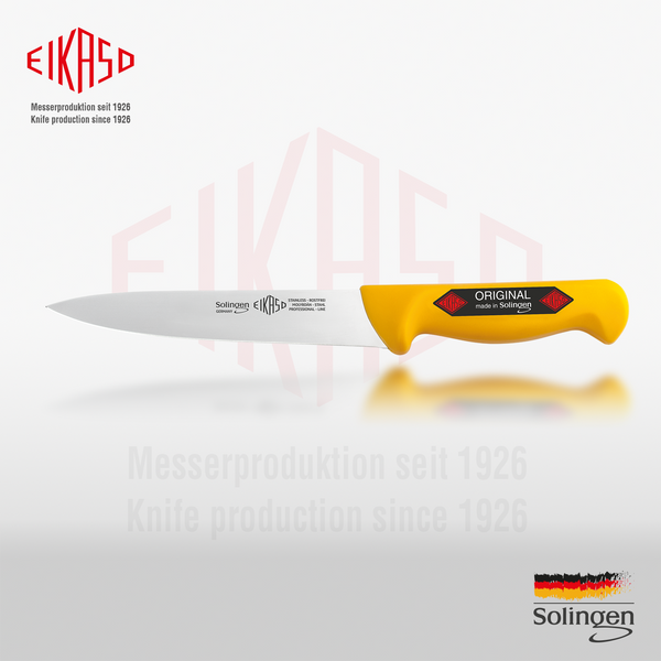 Cutting knife, straight tip in the middle, flexible 18 cm Eikaso Solingen BUTCHER KNIVES 1111810-312