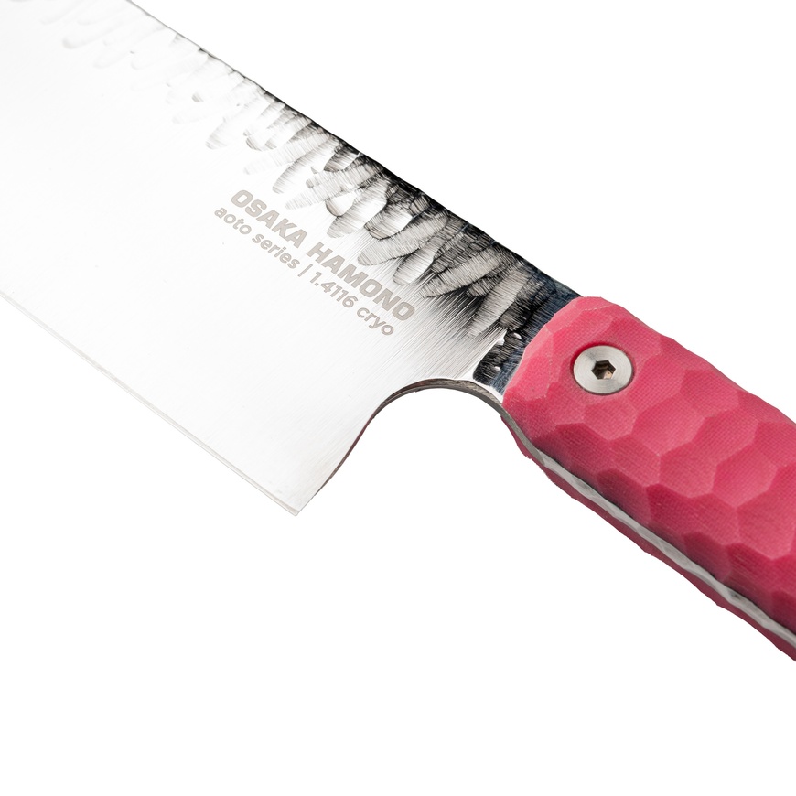 Нож кухонный мини Кайсеки 10 см, Aoto, розовый, 1.4116 Cryo, Osaka Hamono, OH1014, Украина