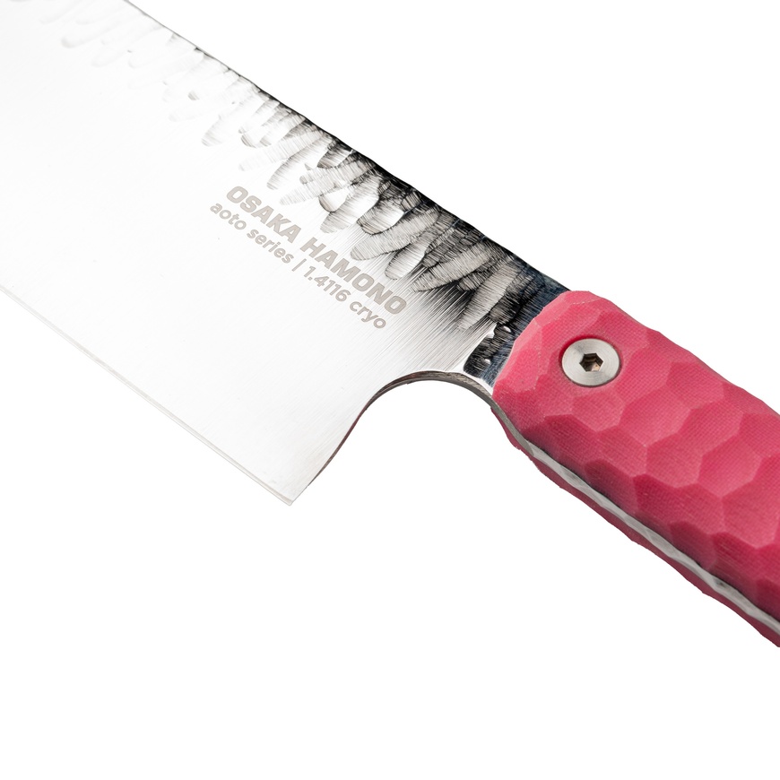 Mini kitchen knife Kaiseki 10 cm, Aoto, pink, 1.4116 Cryo, Osaka Hamono, OH1014, Ukraine