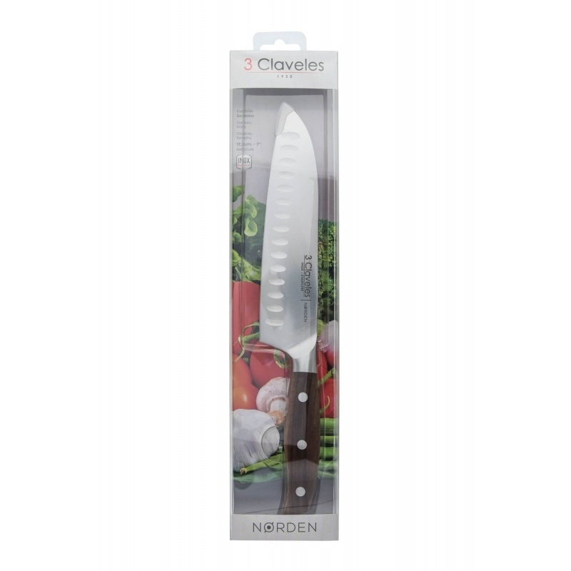 Santoku knife 3claveles Norden 3C1045, 3CR13 175 mm, Spain